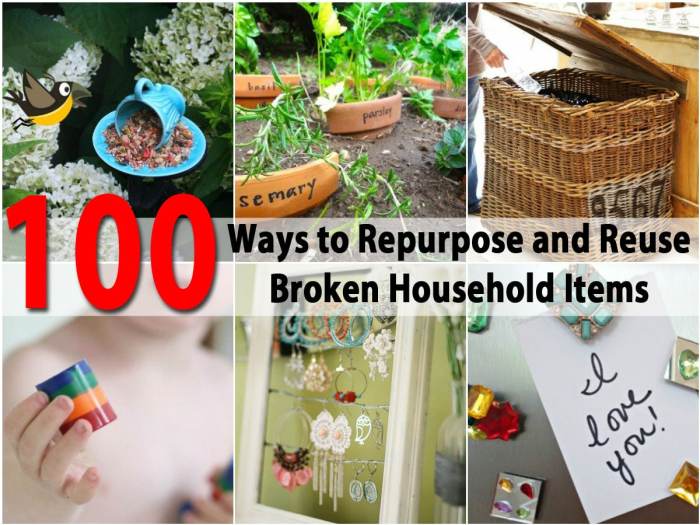 Household reuse ways items everyday repurpose objects broken Household reuse ways items everyday repurpose objects broken
