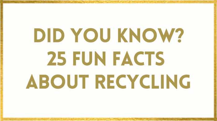 Recycling facts interesting Recycling facts interesting
