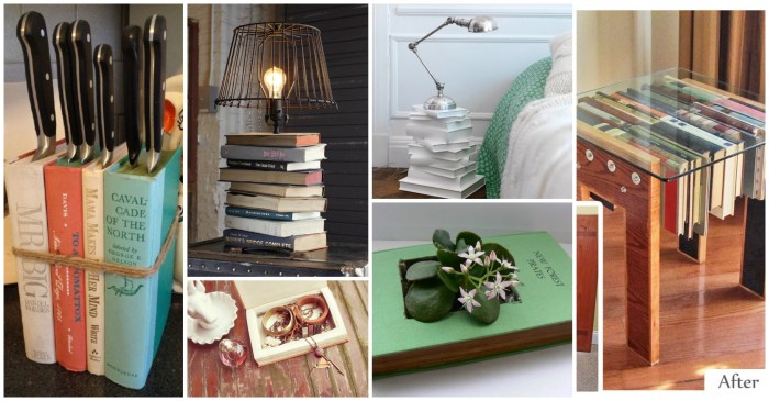 Books old reuse ideas diy ways amazing april may